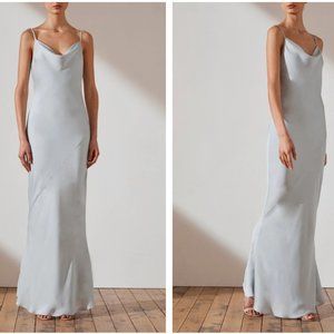 SHONA JOY LUXE BIAS COWL SLIP DRESS - CLOUD SIZE 6
